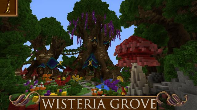 Thumbnail of the Minecraft Bedrock Marketplace product Wisteria Grove created by Imagiverse.