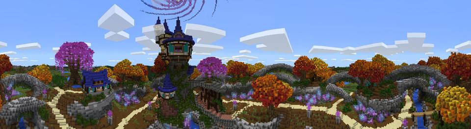 Panorama of the Minecraft Bedrock Marketplace product Wizard's Retreat created by Imagiverse.