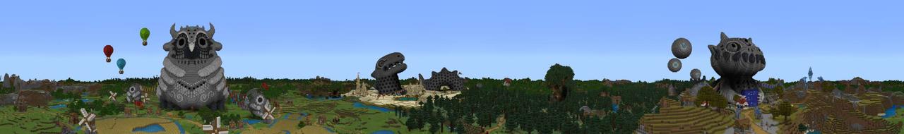 Panorama of the Minecraft Bedrock Marketplace product Ancient Dungeons created by Impress.