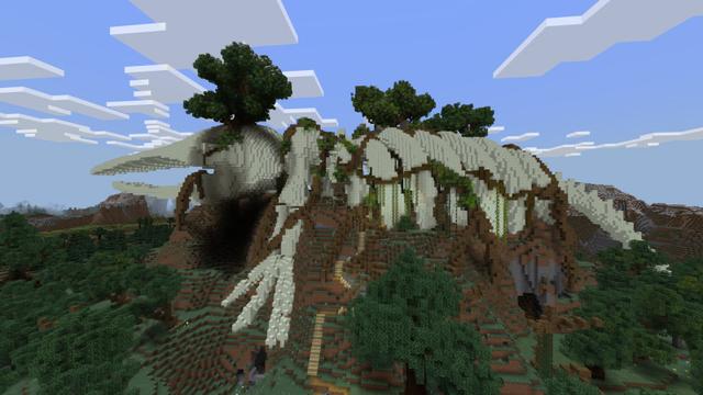 Screenshot of the Minecraft Bedrock Marketplace product Ancient Whale Fossil created by Impress.