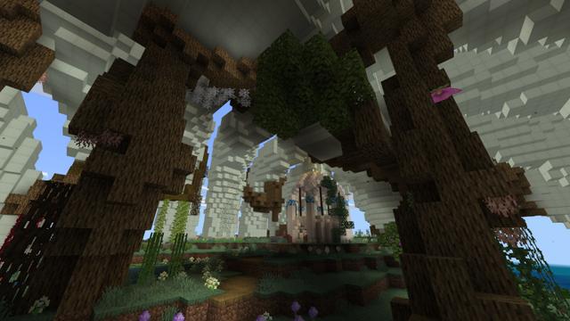 Screenshot of the Minecraft Bedrock Marketplace product Ancient Whale Fossil created by Impress.