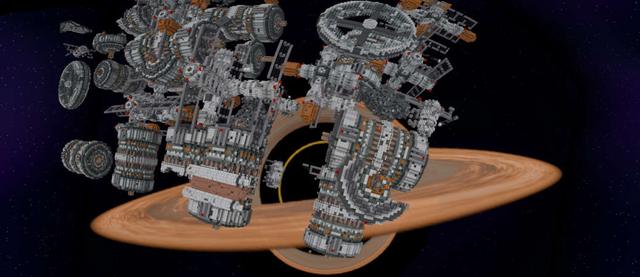Panorama of the Minecraft Bedrock Marketplace product Astro Sargasso created by Impress.