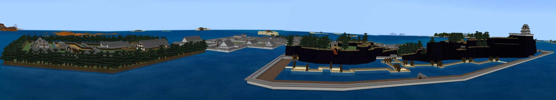 Panorama of the Minecraft Bedrock Marketplace product Bull Castle created by Impress.