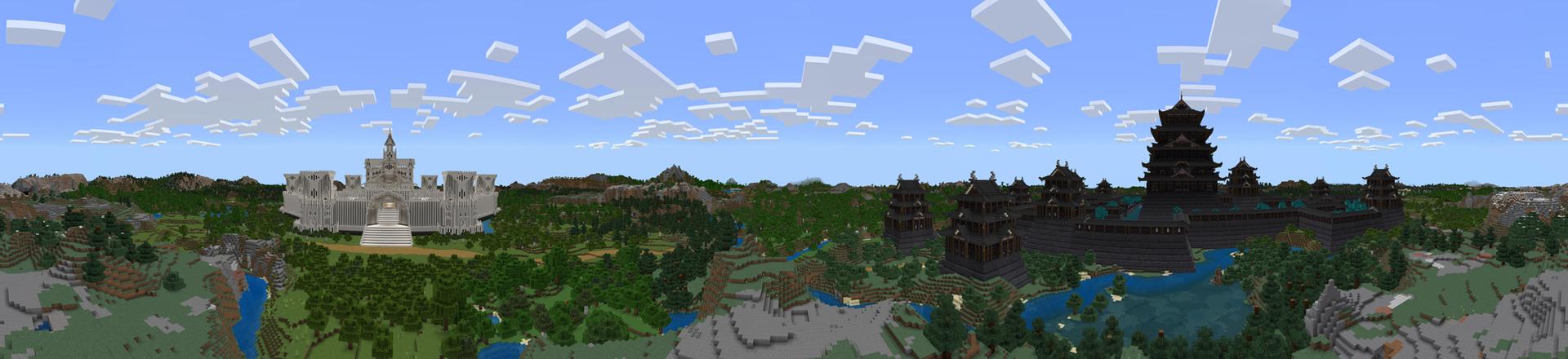 Panorama of the Minecraft Bedrock Marketplace product CASTLE SIEGE PVP created by Impress.