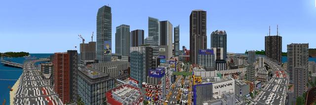 Panorama of the Minecraft Bedrock Marketplace product Cyber Tokyo created by Impress.