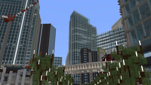 Screenshot of the Minecraft Bedrock Marketplace product Cyber Tokyo created by Impress.