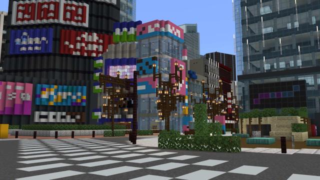 Screenshot of the Minecraft Bedrock Marketplace product Cyber Tokyo created by Impress.