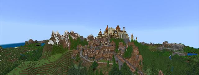 Panorama of the Minecraft Bedrock Marketplace product Diamond Paladin created by Impress.