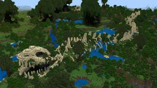 Screenshot of the Minecraft Bedrock Marketplace product Dragon Fossil Land created by Impress.