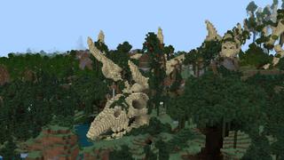 Screenshot of the Minecraft Bedrock Marketplace product Dragon Fossil Land created by Impress.
