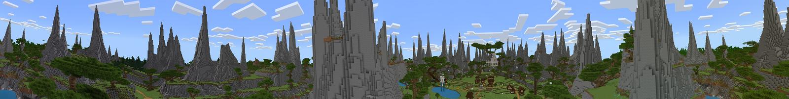 Panorama of the Minecraft Bedrock Marketplace product Fantasy Middle Village created by Impress.