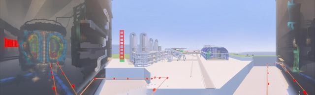 Panorama of the Minecraft Bedrock Marketplace product Fusion Power Tour created by Impress.