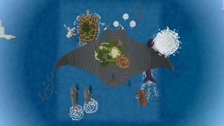 Screenshot of the Minecraft Bedrock Marketplace product Giant Ocean Creatures created by Impress.
