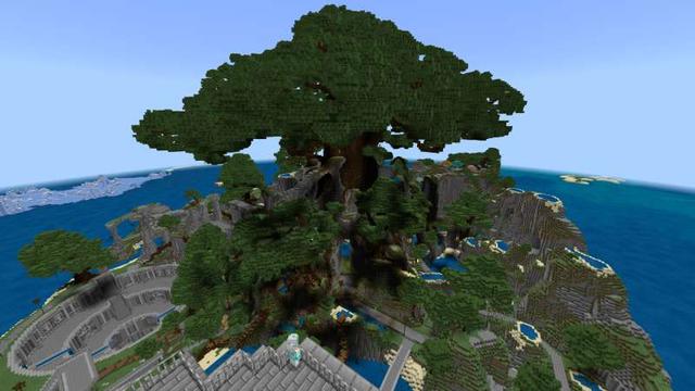 Screenshot of the Minecraft Bedrock Marketplace product Giant Tree created by Impress.