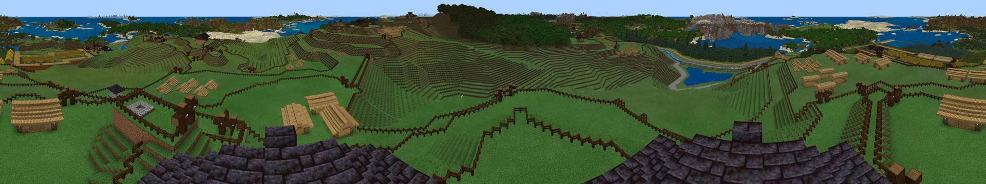 Panorama of the Minecraft Bedrock Marketplace product Horse Castle created by Impress.