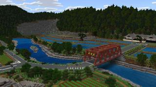 Screenshot of the Minecraft Bedrock Marketplace product Hot Spring Village created by Impress.