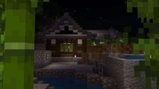 Screenshot of the Minecraft Bedrock Marketplace product Hot Spring Village created by Impress.