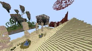 Screenshot of the Minecraft Bedrock Marketplace product Landscape Parkour created by Impress.