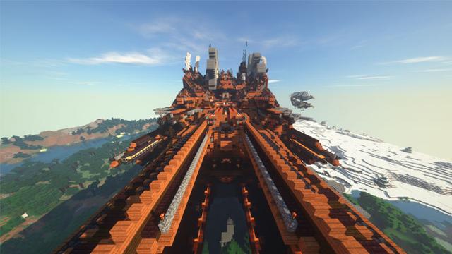 Screenshot of the Minecraft Bedrock Marketplace product Library in the Sky created by Impress.