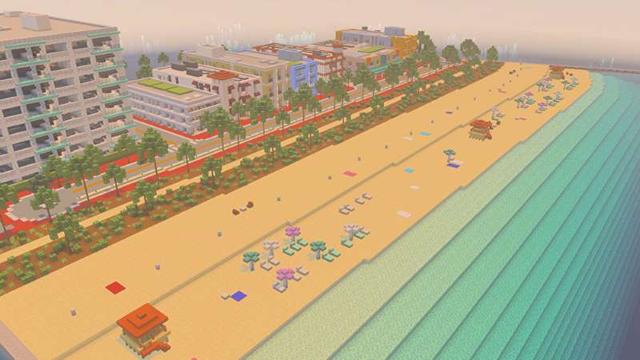 Screenshot of the Minecraft Bedrock Marketplace product MIAMI BEACH & DOWNTOWN created by Impress.