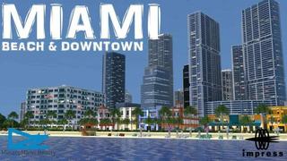 Thumbnail of the Minecraft Bedrock Marketplace product PLAGE ET CENTRE-VILLE DE MIAMI created by Impress.