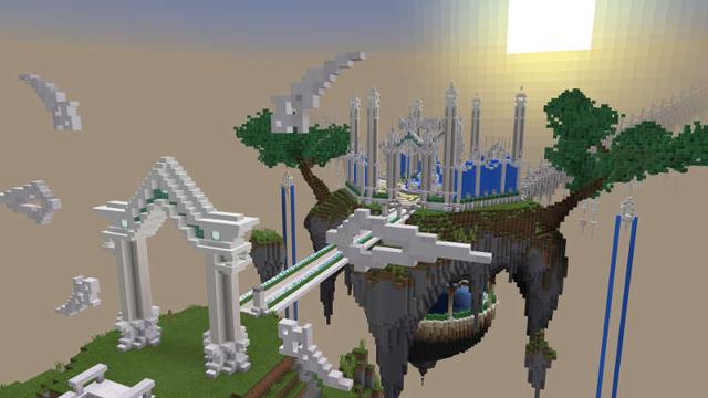 Screenshot of the Minecraft Bedrock Marketplace product Mystical Skyland created by Impress.