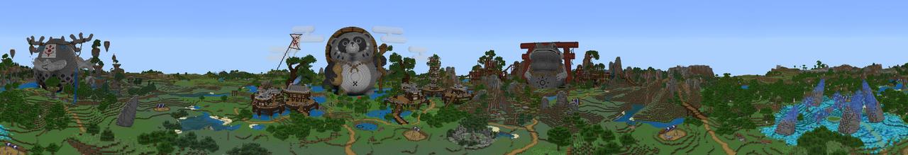 Panorama of the Minecraft Bedrock Marketplace product Ninja Dungeons created by Impress.