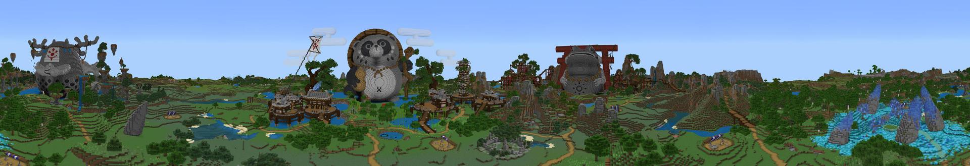 Panorama of the Minecraft Bedrock Marketplace product Ninja Dungeons created by Impress.