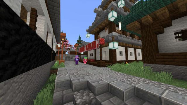 Screenshot of the Minecraft Bedrock Marketplace product Oborozuki -Samurai RPG- created by Impress.