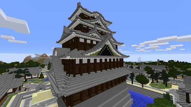 Screenshot of the Minecraft Bedrock Marketplace product SAMURAI Castle-MUTSUKIJO- created by Impress.