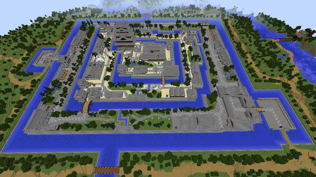 Screenshot of the Minecraft Bedrock Marketplace product SAMURAI Castle-MUTSUKIJO- created by Impress.