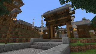 Screenshot of the Minecraft Bedrock Marketplace product Samurai vs Ogre Castle Assault created by Impress.
