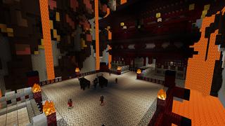Screenshot of the Minecraft Bedrock Marketplace product Samurai vs Ogre Castle Assault created by Impress.