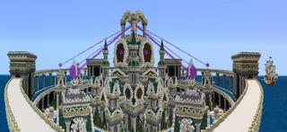 Panorama of the Minecraft Bedrock Marketplace product Sea Fortress created by Impress.