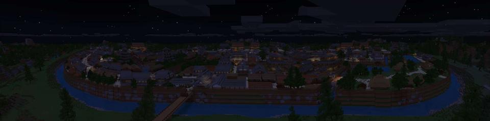 Panorama of the Minecraft Bedrock Marketplace product The Horror Youkai Temple created by Impress.