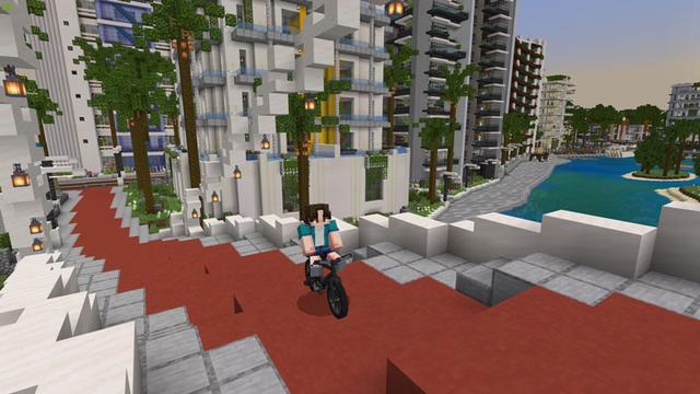 Screenshot of the Minecraft Bedrock Marketplace product Beachside City created by Impulse.