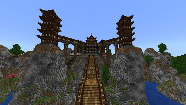 Screenshot of the Minecraft Bedrock Marketplace product Cherry Blossom Castle created by Impulse.