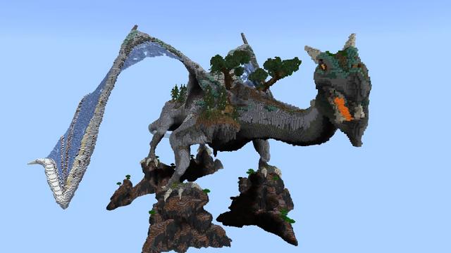 Screenshot of the Minecraft Bedrock Marketplace product Dragon Survival Challenge created by Impulse.