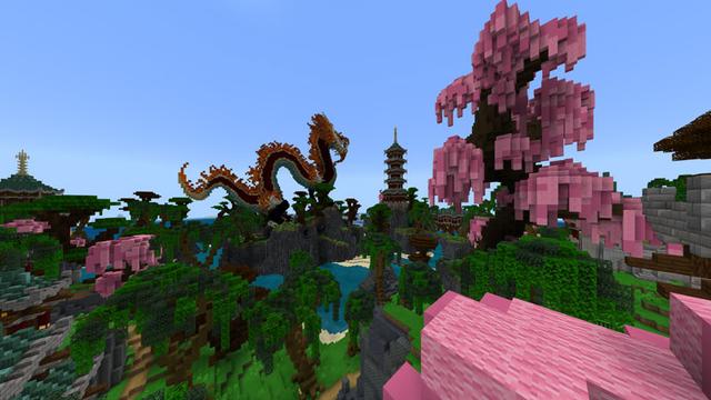 Screenshot of the Minecraft Bedrock Marketplace product Dragon's Valley created by Impulse.