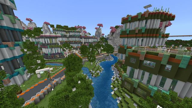Screenshot of the Minecraft Bedrock Marketplace product Eco City created by Impulse.