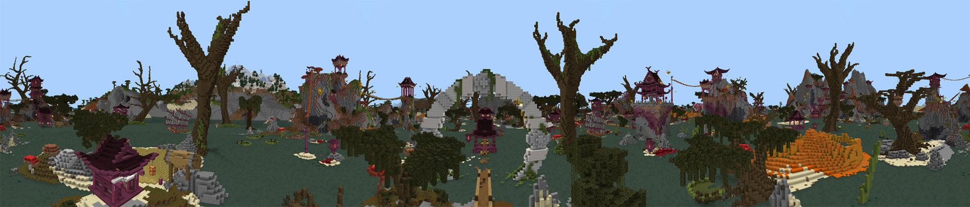Panorama of the Minecraft Bedrock Marketplace product Enchanted Swamp created by Impulse.