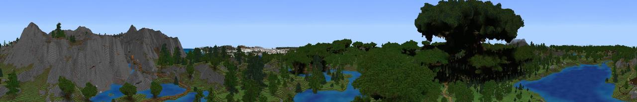 Panorama of the Minecraft Bedrock Marketplace product Forest of Fantasy created by Impulse.