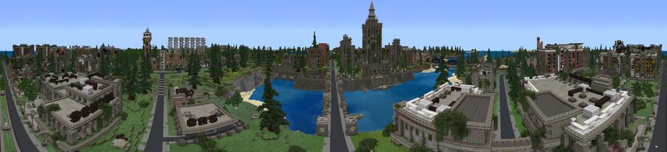 Panorama of the Minecraft Bedrock Marketplace product Ghost City Roleplay created by Impulse.