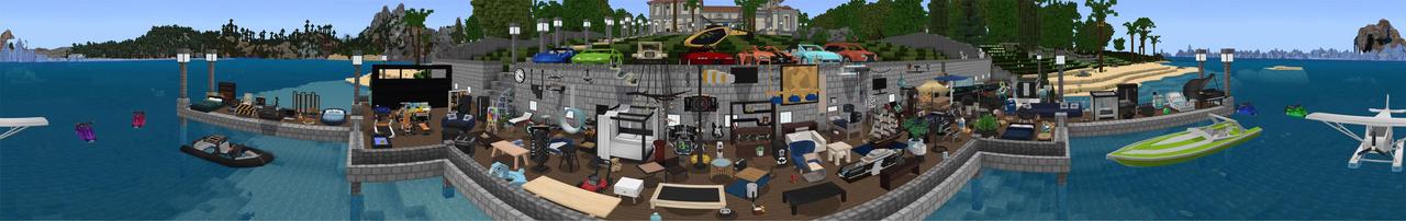 Panorama of the Minecraft Bedrock Marketplace product Luxury Furniture: Grand Villa created by Impulse.