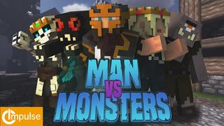 Thumbnail of the Minecraft Bedrock Marketplace product Man vs Monsters Skin Pack created by Impulse.