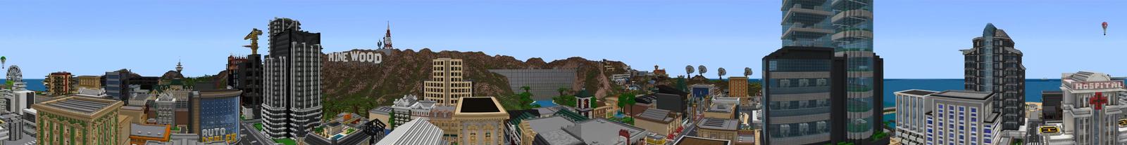 Panorama of the Minecraft Bedrock Marketplace product Minewood Roleplay created by Impulse.