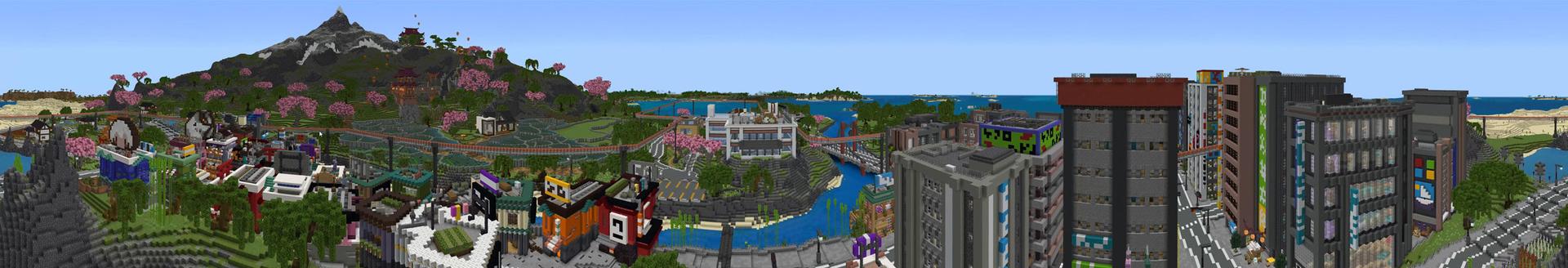 Panorama of the Minecraft Bedrock Marketplace product Modern Japan created by Impulse.