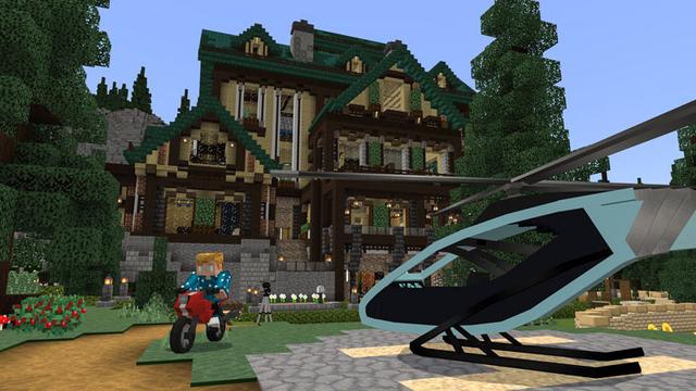 Screenshot of the Minecraft Bedrock Marketplace product Mountain Mansion created by Impulse.