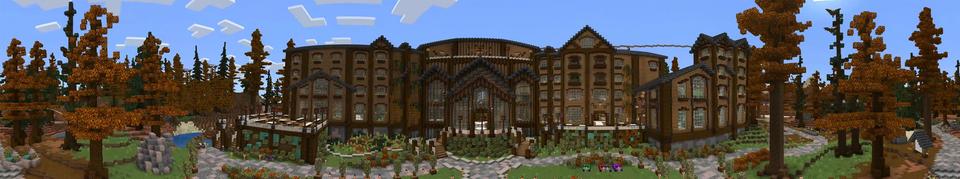 Panorama of the Minecraft Bedrock Marketplace product Mountain Retreat created by Impulse.