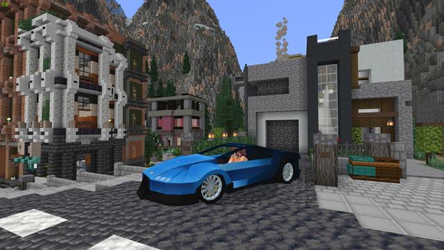 Screenshot of the Minecraft Bedrock Marketplace product Mountain View City created by Impulse.